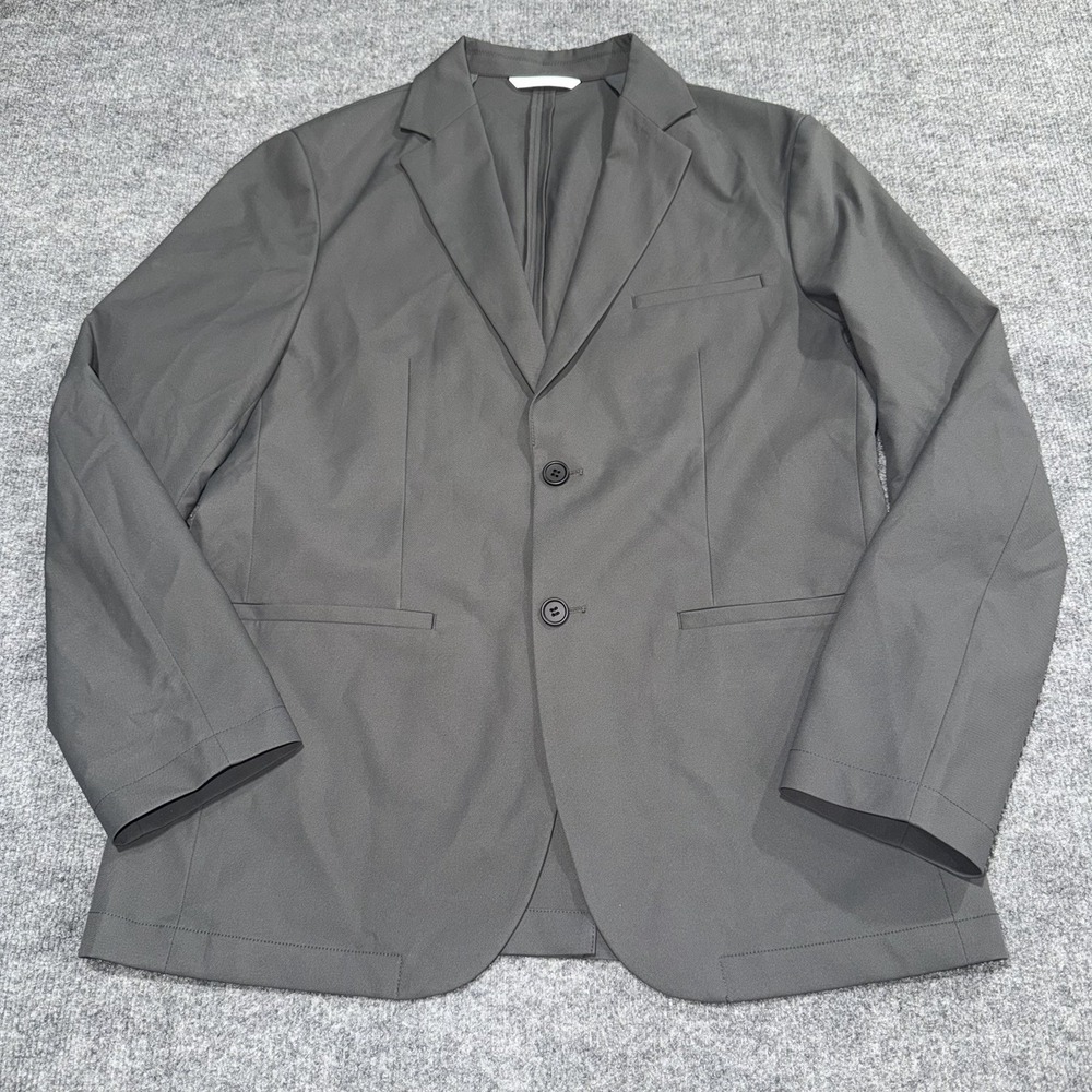 Jack Archer Jetsetter Blazer Suit Charcoal Gray Large Unstructured Modern Travel